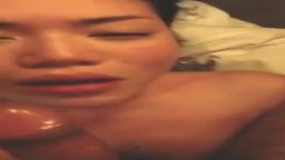 Amateur Asian gets her Face Coved in Unwanted Cum