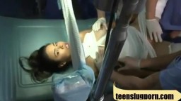 Hard Sex with A Paralysed Girl Gangbanged by Doctors at Hospital
