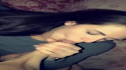 College Girlfriend Sucking Cock before Bed