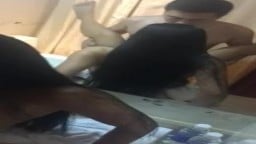 Asian Girl with 6 Pack Fucked on Bathroom Table