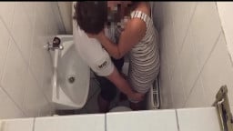 Hidden Camera Taped a Tinder Date ending up in a Public Restaurant Toilet