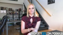 Hot blonde real estate agents lands new client