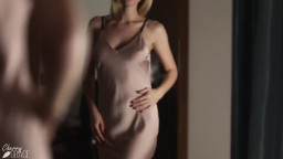 Incredibly Sexy Woman in a Silk Dress gets Fucked & Creampied - Short Video