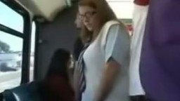 Big ass blond teen groped in bus