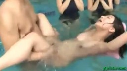 Asian Girl Getting Her Hairy Pussy Fucked By Her Swimming Instructor