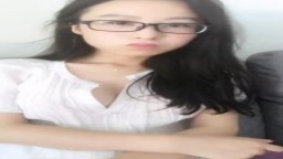 Chinese Cam Model Masturbates Wearing Glasses